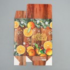 Складная коробка «Зимние мандарины», 16 × 23 × 7.5 см - фото 9609003