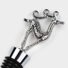 Пробка для бутылки новогодняя Magistro Deer, 12.5 см, цвет серебристый - Фото 2