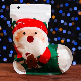 Пакет подарочный "Санта", с zip-lock застежкой 18 х 22 см