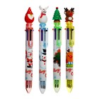 Ручка шариковая автоматическая, 6-ти цветная, Новый год МИКС - фото 320121269