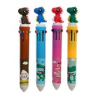 Ручка шариковая автоматическая, 10-ти цветная, Дракон МИКС - фото 320121334