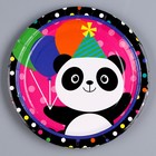 Тарелка бумажная «Панда с шариками», в наборе 6 шт. - фото 8239142