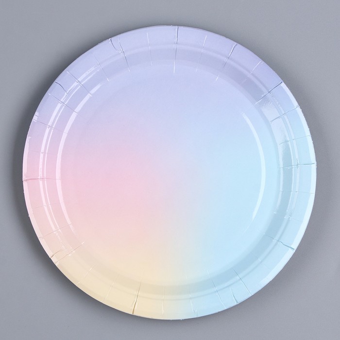 Тарелка бумажная «Градиент», набор 6 шт. - Фото 1