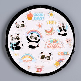 Тарелка бумажная «Панда», в наборе 6 шт.