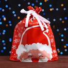 Пакет подарочный с завязками, "Дед Мороз", 24х32 см - фото 320317292
