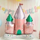 Шар фольгированный 33" «Замок», цвет розовый, под воздух - фото 22870029