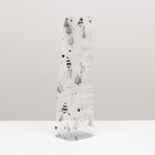 Пакет подарочный новогодний с жёстким дном, прозрачный с ёлками, 6×8×30 см - Фото 3