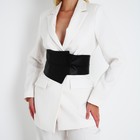 Корсет на молнии, высота 11-17 см, на пуговицах, цвет чёрный - Фото 1