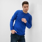 Лонгслив мужской однотонный, цвет ярко-синий, размер 54 - Фото 7