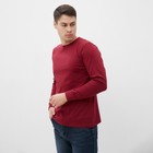 Лонгслив мужской однотонный, цвет бордовый, размер 50 - Фото 6