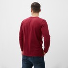 Лонгслив мужской однотонный, цвет бордовый, размер 50 - Фото 7
