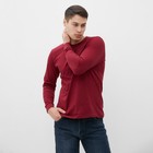 Лонгслив мужской однотонный, цвет бордовый, размер 50 - Фото 8