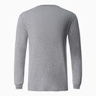 Лонгслив мужской однотонный, цвет светло-серый, размер 52 - Фото 4