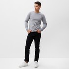 Лонгслив мужской однотонный, цвет светло-серый, размер 56 - Фото 2