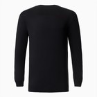 Лонгслив мужской однотонный, цвет чёрный, размер 52 9925319