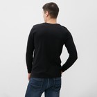 Лонгслив мужской однотонный, цвет чёрный, размер 52 9925319
