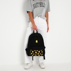 Рюкзак школьный текстильный «Гуси», с карманом, 29х12х40 цвет чёрный - фото 23335903