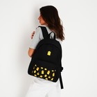 Рюкзак школьный текстильный «Гуси», с карманом, 29х12х40 цвет чёрный - фото 23335904