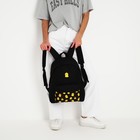 Рюкзак школьный текстильный «Гуси», с карманом, 29х12х40 цвет чёрный - фото 23335905