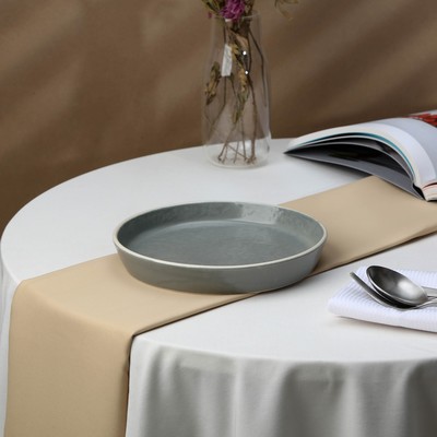 Блюдо с бортиком Хорекс Effetto, d=17.5 см, h=3 см, фарфор, серое