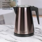 Чайник электрический Galaxy GL 0326, металл, колба металл, 1.2 л, 1200 Вт, цвет графит - фото 51342113 Чайник электрический Galaxy GL 0326, металл, колба металл, 1.2 л, 1200 Вт, цвет графит - фото 51342113
