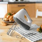 Миксер Galaxy GL 2225, ручной, 400 Вт, 5 скоростей, бело-серый - фото 51342156