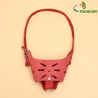 Намордник регулируемый из мягкой кожи, размер № 1, ДН 4-5 см, ОМ 13-15 см, коричневый - Фото 2