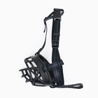 Намордник для собак №1, ДН 6 см, ОМ 22 см, с трехсторонним ремешком, каучук, чёрный - Фото 4