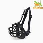 Намордник для собак №5 , ДН 12 см, ОМ 35 см, с трехсторонним ремешком, каучук, чёрный - Фото 2