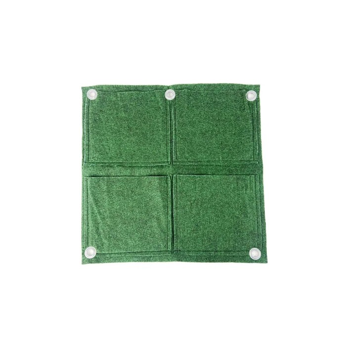 Грядка вертикальная, 0,5 × 0,5 м, 4 кармана (23 × 21 см), зелёная - Фото 1