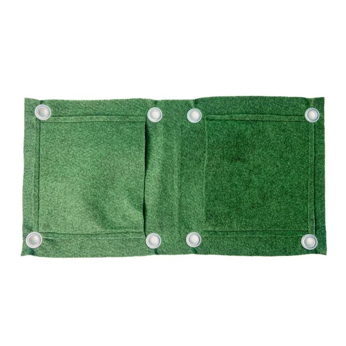 Грядка вертикальная, перекидная, 0,6 × 0,3 м, 2 кармана (23 × 21 см), зелёная
