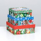 Коробки новогодние подарочные 3 в 1 «С Новым годом», 19×19×7.5 - 14×14×4 см - Фото 2