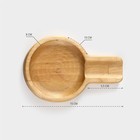 Подставка деревянная под ложку Adelica, 15×10×1.7 см, берёза - Фото 2