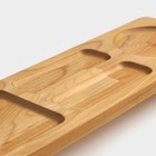 Столик - органайзер деревянный для подачи с ручками и на ножках Adelica, 54,5×14×6 см, берёза - фото 35383554