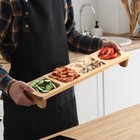 Столик - органайзер деревянный для подачи с ручками и на ножках Adelica, 54,5×14×6 см, берёза - фото 35383550