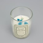 Свеча ароматическая в стакане "Sweet Love", белый чай, цветы МИКС, 5,5х6,5 см - фото 7631279
