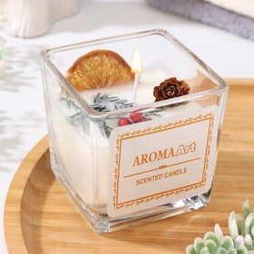 Свеча ароматическая "Aroma Art", страстная самба, квадратная, 8х10,5 см