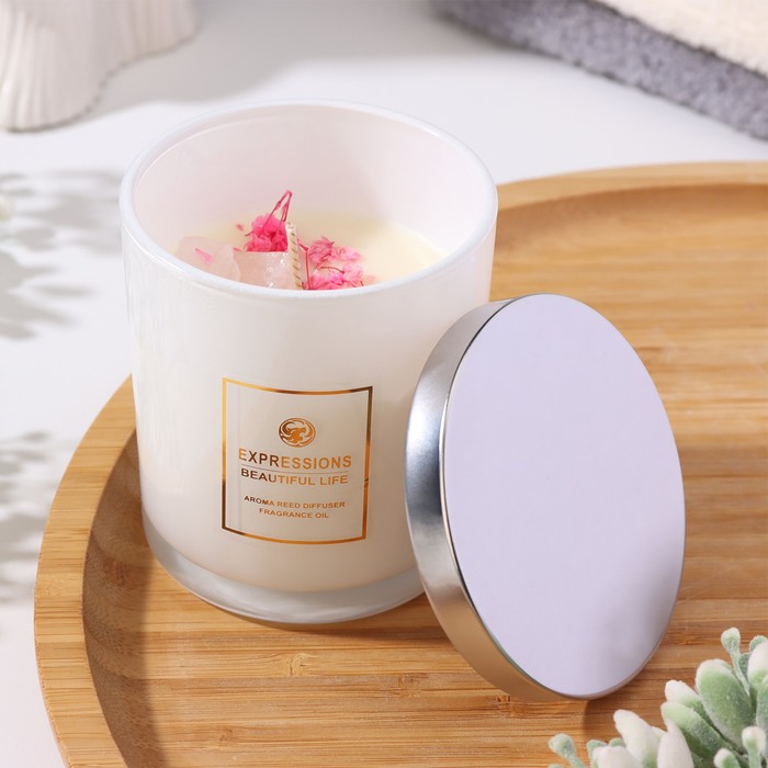 Свеча ароматическая "Scented Candle", английская груша и фрезия МИКС