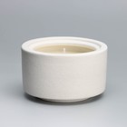 Свеча ароматическая "Soy WAX", английская груша и фрезия, белая, 9х9 см - фото 7372847