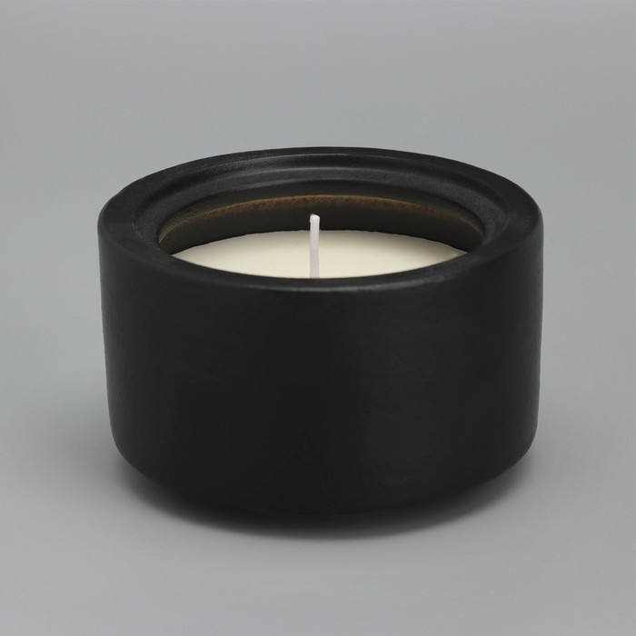 Свеча ароматическая "Soy WAX", страсть, черная, 9х9 см