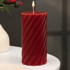 Свеча-цилиндр ароматическая витая "Вишня", 7,5х15 см - фото 7578025