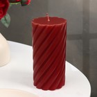 Свеча-цилиндр ароматическая витая "Вишня", 7,5х15 см - фото 7578026