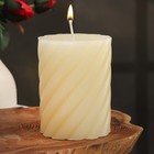 Свеча-цилиндр ароматическая витая "Гардения жасминовидная", 7,5х10 см - фото 2151172