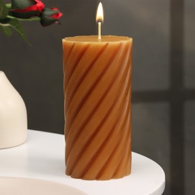Свеча-цилиндр ароматическая витая "Лаванда и цитрус", 7,5х15 см