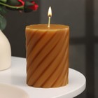 Свеча-цилиндр ароматическая витая "Лаванда и цитрус", 7,5х10 см - фото 19928582