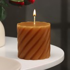 Свеча-цилиндр ароматическая витая "Лаванда и цитрус", 7,5х7,5 см - фото 285020279