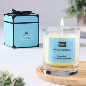 Свеча ароматическая "Aroma Candle", морская вода, 8х9 см