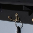 Ключница с полкой "Home" чёрный цвет, 28х23х7,5 см - фото 7491550