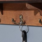 Ключница с полкой "Хорошо, когда ..." коричневый цвет, 28х23х7,5 см - Фото 2