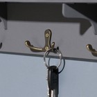 Ключница с полкой "Твой дом ..." серый цвет, 28х23х7,5 см - фото 7491566